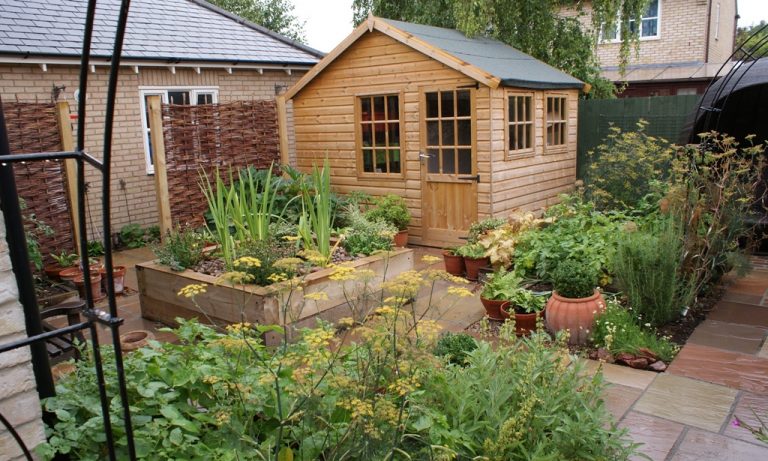 一个丰富的小厨房花园